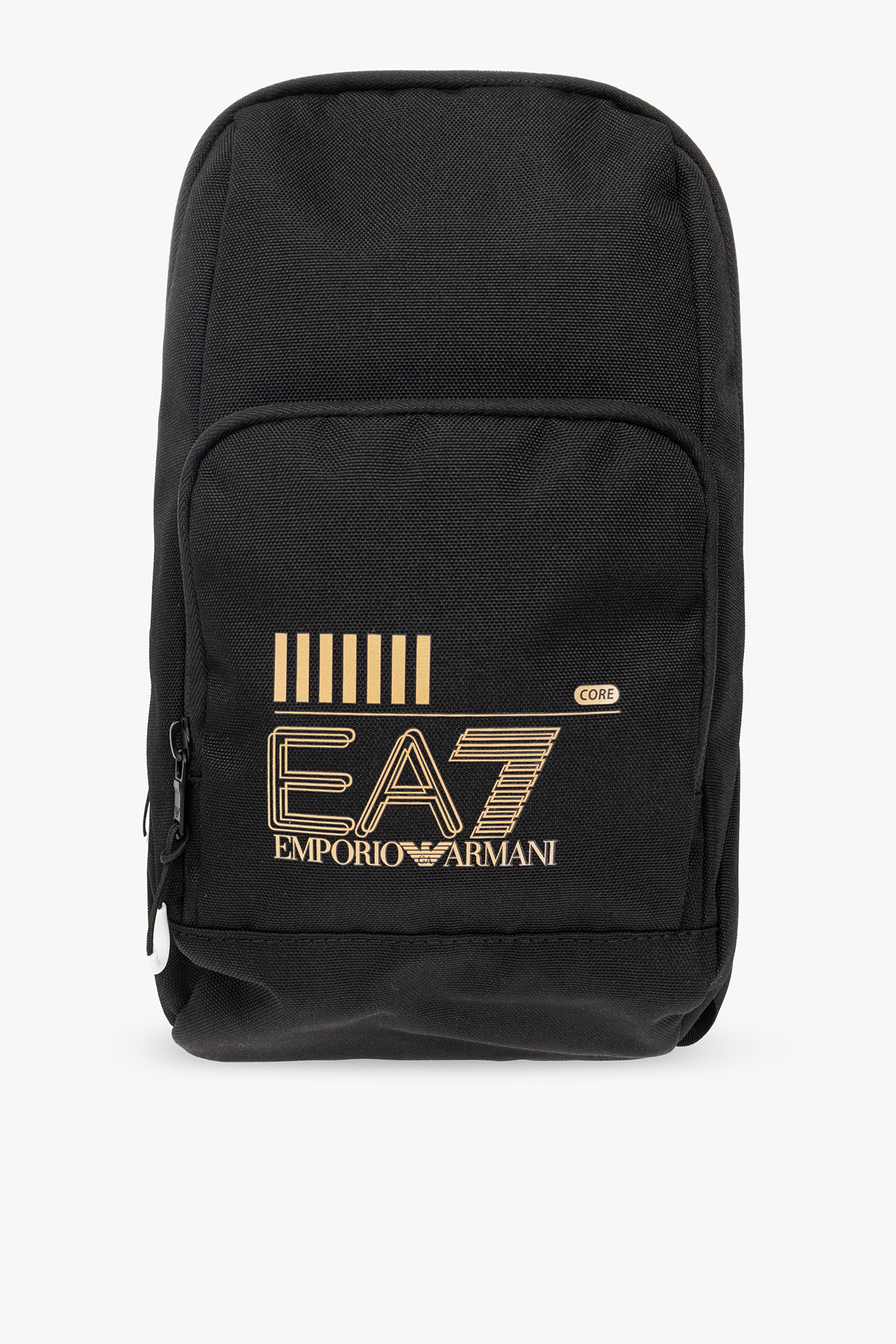 Black Sustainable collection one shoulder backpack EA7 Emporio